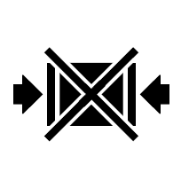 Do not clamp as indicated - 지게차 클램프 사용 금지 표시