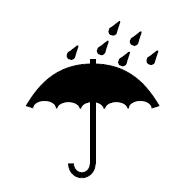 Keep away from rain - 포장화물의 젖음 방지 표시