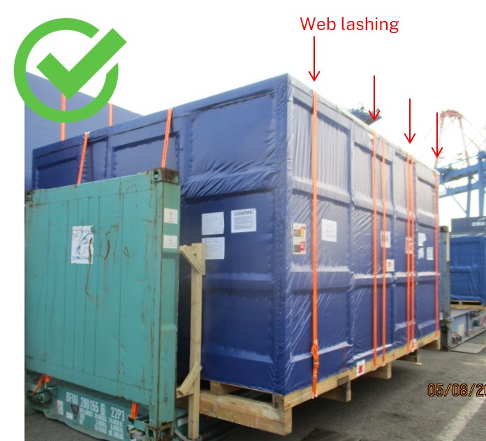 OOG 화물의 Web lashing - Best Practice