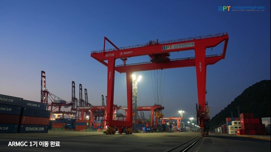 ARMGC가 야드 블록에 설치 완료된 모습