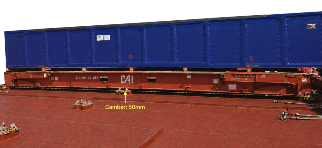 40' Flat Rack Container Camber Height