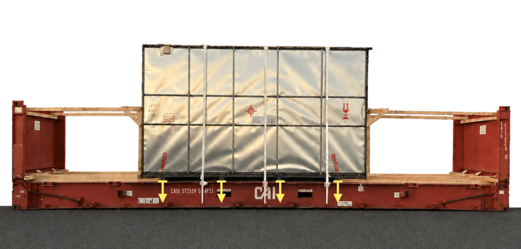 Uniform Loads on Flat Rack Container
